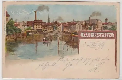 52130 Ak Lithographie Alt-Berlin 1899