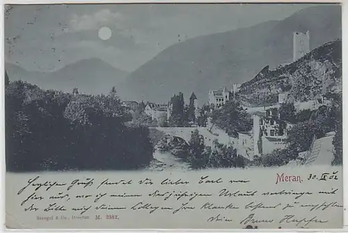 52129 Carte de la lune Meran Vue totale 1902