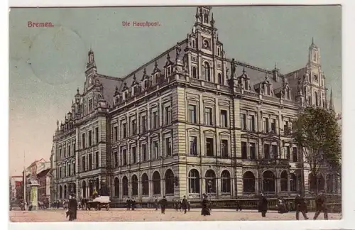 52124 Feldpost Ak Bremen le poste principal 1917