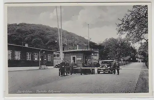 52119 Ak Saarbrücken Deutsche Zollgrenze um 1930