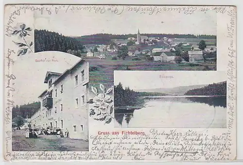 52116 Mehrbild Ak Gruß aus Fichtelberg Gasthaus zur Post 1902