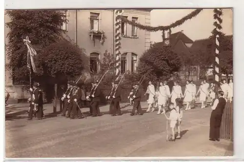 52106 Foto Ak Sachsen Festumzug zum Schützenfest um 1920