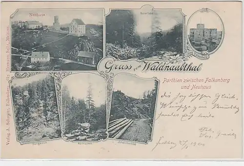 52081 Multi-image Ak Salutation de Waldnaabthal 1900