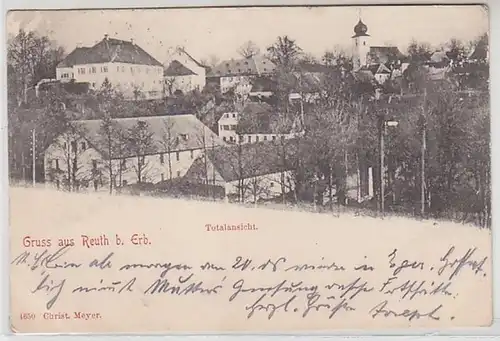 52080 Ak Gruß aus Reuth bei Erb. Totalansicht 1904