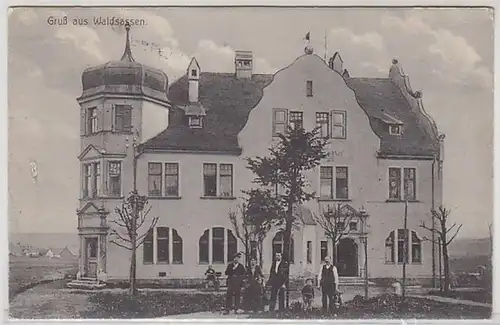 52076 Ak Salutation de Waldsassen Gasthof "Horaire bavaroise" 1915