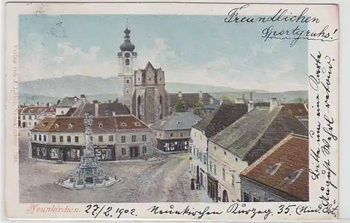 52056 Ak Neunkirchen Basse-Autriche Panorama 1902