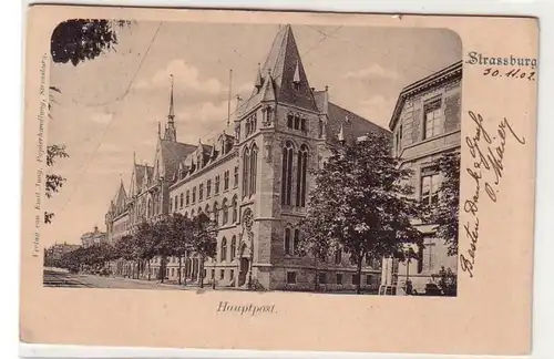 52008 Ak Strasbourg dans l'Alsace Hauptpost 1902