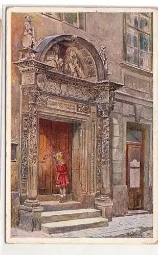 52000 Ak Wien Renaissanceportal der Salvatorkirche 1912