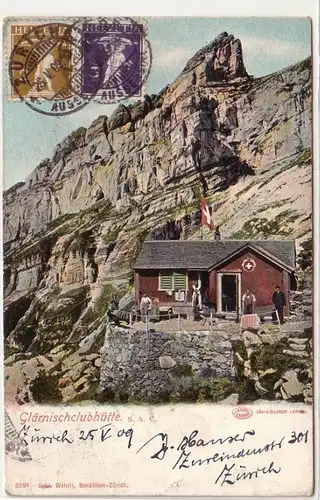 51989 Ak Glärnischclubhütte S.A.C. Schweiz 1909