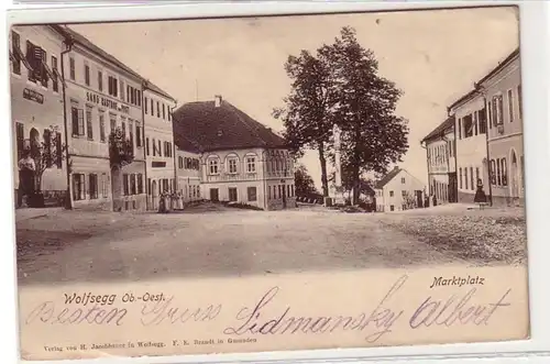 51981 Ak Wolfsegg en Haute-Autriche Marktplatz 1904