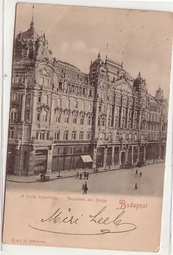 51975 Ak Budapest Zinspalais des Königs 1904