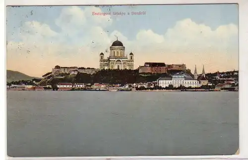 51973 Ak Esztergom látképe a Dunáról Hongrie 1912