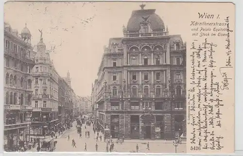 51928 Ak Wien Kärnthnerstrasse und Palais Equitable 1903