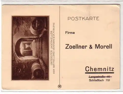 51922 Publicité Ak Sectkellerei Deinhard & Co. Coblence vers 1930