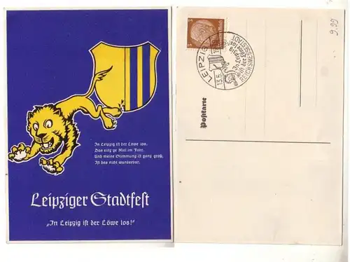 51919 Sonder Ak Leipziger Stadtfest 1939