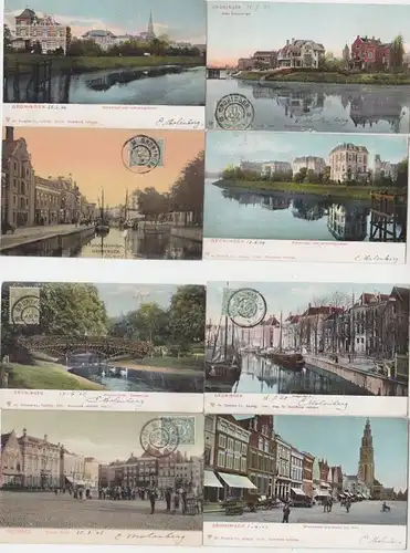 51915/8 Ak Groningen Niederlande Stadtansichten um 1905