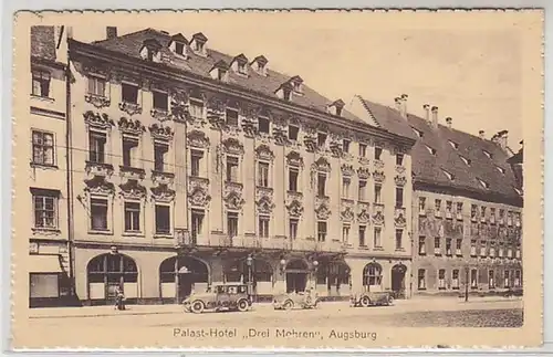 51884 Ak Augsburg Palast Hotel "Drei Mohren" um 1930