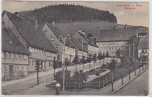 51848 Ak Lautenthal im Harz Marktplatz 1916