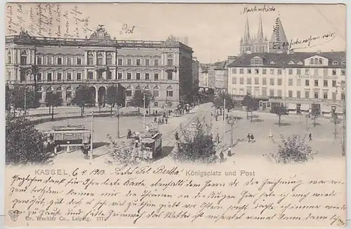 51845 Ak Kassel Königsplatz et Post 1903