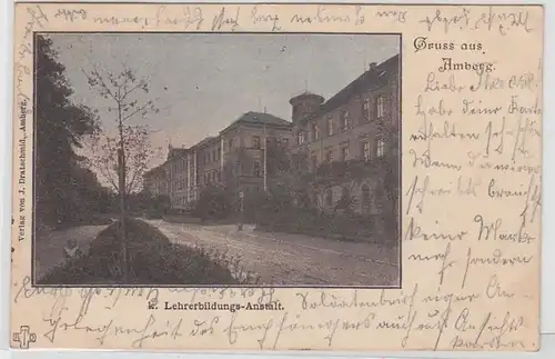 51803 Ak Salutation de Amberg Institut royal de formation des enseignants 1899