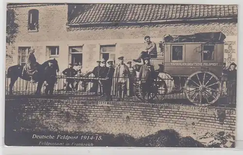 51798 Photo Ak Feldpost Office en France Deutsche Field Post 1914-15