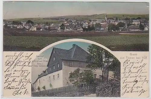 51783 Mehrbild Ak Gruß aus Töpen bei Hof Gasthof 1911