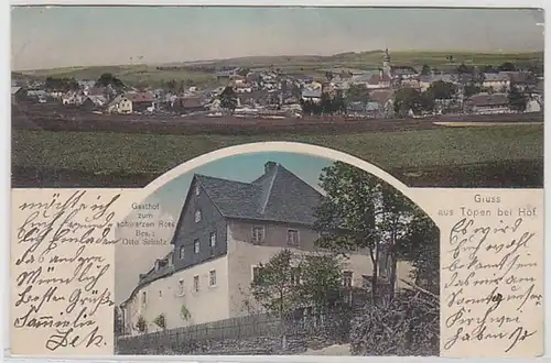 51783 Multi-image Ak Salutation de Töpen près de Hof Gasthof 1911