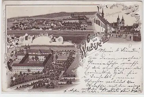 51781 Ak Lithographie Gruss aus Waldsassen 1899