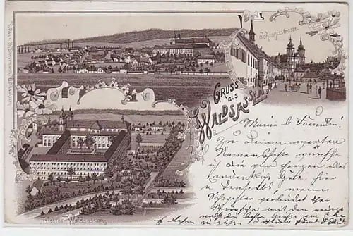 51781 Ak Lithographie Gruss de Waldsassen 1899
