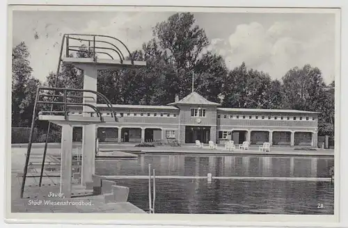 51708 Ak Jauer städtisches Wiesenstrandbad 1939