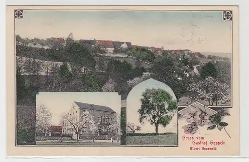 51691 Mehrbild Ak Gruß vom Gasthof Goppeln Albert Hauswald 1909
