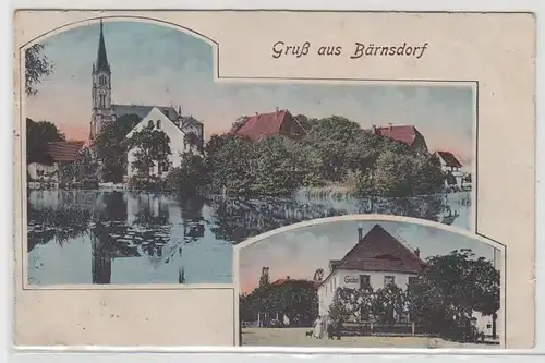 51681 Mehrbild Ak Gruß aus Bärnsdorf Gasthof usw. 1925