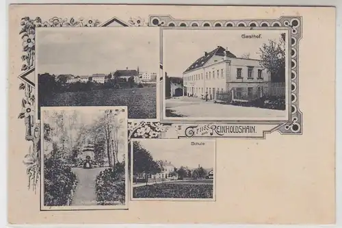 51676 Mehrbild Ak Gruß aus Reinholdshain Gasthof, Schule usw. um 1920