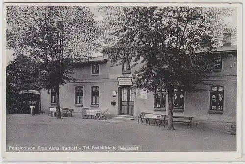 51665 Ak Salutation de Boiensdorf à Mecklembourg Pension de Mme Alma Radloff 1937