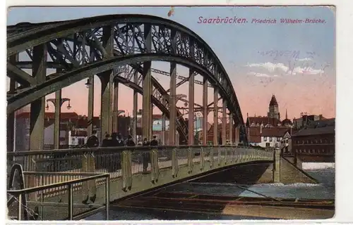 51649 Feldpost Ak Sarrebruck Friedrich Wilhelm Bridge 1916