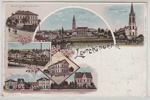 51645 Ak Lithographie Gruß aus Leutersdorf O./ L. 1913