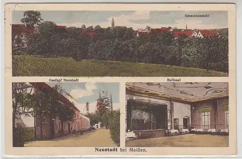 51633 Mehrbild Ak Naustadt bei Meissen Gasthof um 1920