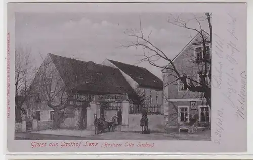 51631 Ak Gruß aus Gasthof Lenz Besitzer Otto Sachse 1905