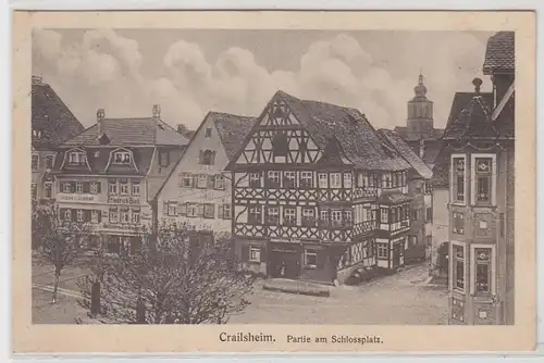 51597 Ak Crailsheim Partie am Schlossplatz um 1920