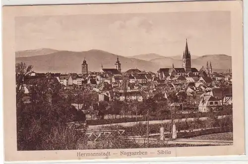 51596 Ak Hermannstadt Siebenbürgen Rumänien Totalansicht um 1915