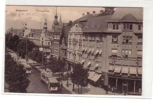 51569 Feldpost Ak Düsseldorf Königsallee Café Corso 1915