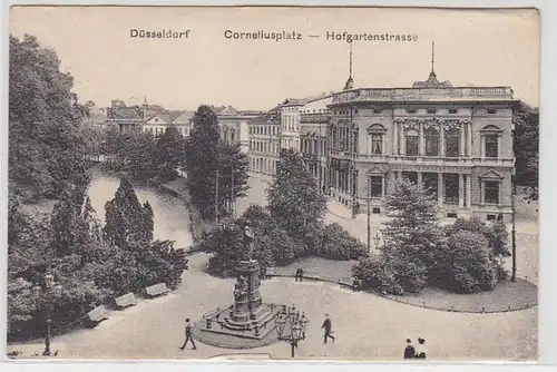 51566 Ak Düsseldorf Corneliusplatz Hofgartenstrasse 1916