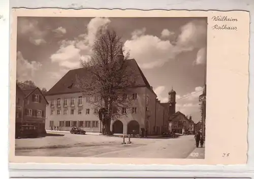 51538 Ak Weilheim Mairie Hôtel de ville vers 1930