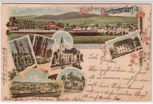 51421 Ak Lithographie Gruß aus Dürhennersdorf in Sa. 1904