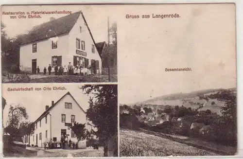 51399 Mehrbild Ak Gruß aus Langenroda Restauration usw. 1918