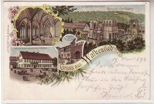 51381 Ak Lithographie Gruß aus Walkenried am Harz 1898