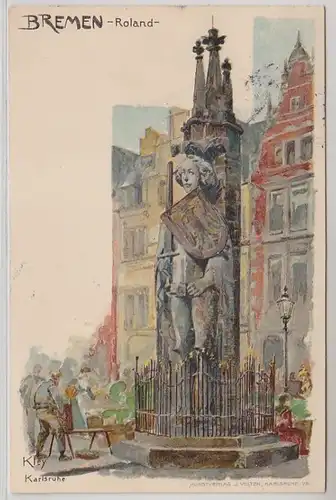 51363 Künstler Ak Bremen Roland 1914