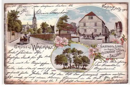 51228 Ak Lithographie Gruß aus Wachau Gasthof zur Linde 1904