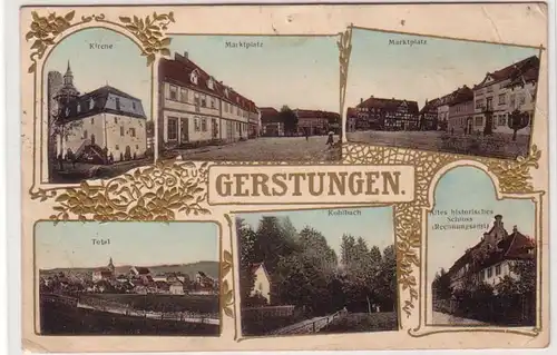51217 Mehrbild Ak Gerstungen Ortsansichten 1907