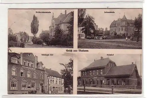 51209 Mehrbild Ak Gruß aus Theissen Bahnhof usw. 1917